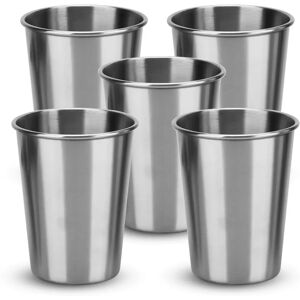 Intirilife Gobelets en acier inoxydable empilables - 155ml - Camping extérieur - Publicité Intirilife Gobelets en acier inoxydable empilables - 155ml - Camping extérieur - Publicité
