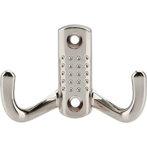 Intirilife Podwójny hak na płaszcz - Satin Nickel - Klasyczny design Intirilife Podwójny hak na płaszcz - Satin Nickel - Klasyczny design