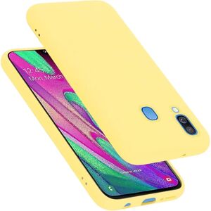 Samsung Galaxy A40 Flüssiges Gelb Silikonhülle - Schutzcover Samsung Galaxy A40 Flüssiges Gelb Silikonhülle - Schutzcover
