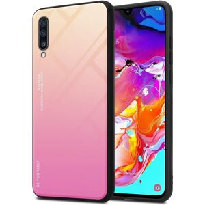 Cadorabo Samsung Galaxy A70 Gelb Rosa TPU Hülle - Handyhülle Cadorabo Samsung Galaxy A70 Gelb Rosa TPU Hülle - Handyhülle