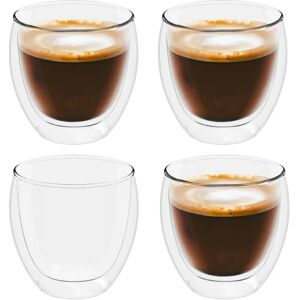 Intirilife 4x Doppelwandiges Transparentes Espresso-Glas - Kaffee & Tee Intirilife 4x Doppelwandiges Transparentes Espresso-Glas - Kaffee & Tee