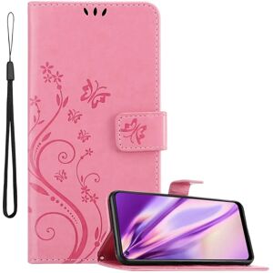 Cadorabo Pinkes Blumen-Phone Case mit Kartenfächern - Buchstil Cadorabo Pinkes Blumen-Phone Case mit Kartenfächern - Buchstil