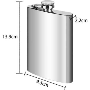 Intirilife Edelstahl Flachmann - 250ml, Modern, Robust Intirilife Edelstahl Flachmann - 250ml, Modern, Robust