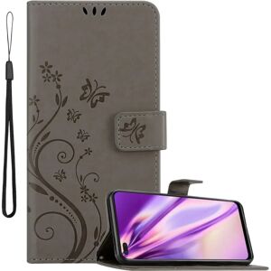 Realme 6 PRO Florale Grau Schutzhülle - Ständer & Kartenfächer Realme 6 PRO Florale Grau Schutzhülle - Ständer & Kartenfächer