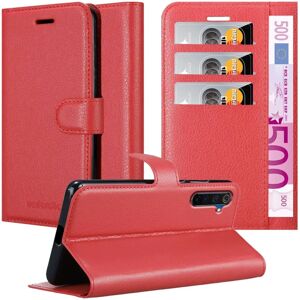 Realme 6 PRO Hülle - Schutzcover mit Kartenfächern und Ständer - CARMINE ROT Realme 6 PRO Hülle - Schutzcover mit Kartenfächern und Ständer - CARMINE ROT