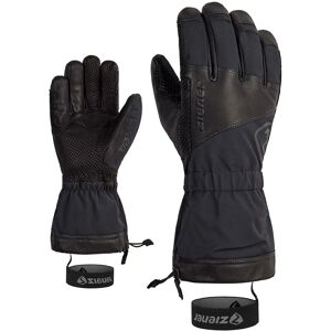 ZIENER GORIN AW Black Ski Gloves - Water-Resistant, Eco-Friendly ZIENER GORIN AW Black Ski Gloves - Water-Resistant, Eco-Friendly