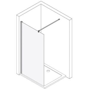 Kronenbach Tube Walk-In Trennwand - Verstellbar 138,5-140,5cm - 200cm Hoch Kronenbach Tube Walk-In Trennwand - Verstellbar 138,5-140,5cm - 200cm Hoch