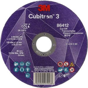 3M Cubitron 3 Cutting Disc - D125 0.8mm, 22.2mm bore 3M Cubitron 3 Cutting Disc - D125 0.8mm, 22.2mm bore
