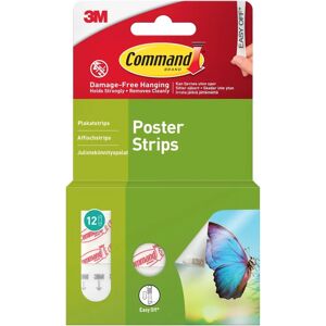 3M Command Poster Strips - Branco - 12 pcs 3M Command Poster Strips - Branco - 12 pcs