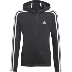 Adidas Girls Black/White Fullzip Hoodie - Hooded Sportswear Adidas Girls Black/White Fullzip Hoodie - Hooded Sportswear