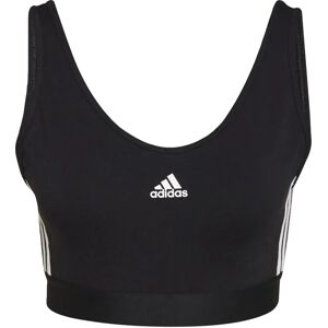 adidas Modell 3-Streifen Crop Top - Schwarz/Weiß adidas Modell 3-Streifen Crop Top - Schwarz/Weiß