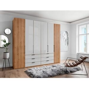 WIEMANN Monaco Kleiderschrank - Braun mit Glas und Holzoptik - 5 Türen WIEMANN Monaco Kleiderschrank - Braun mit Glas und Holzoptik - 5 Türen