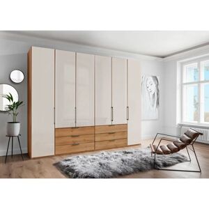WIEMANN Monaco Kleiderschrank - Bianco-Eiche-Nachbildung/Glas Champagner - 6 Türen - 216cm Hoch WIEMANN Monaco Kleiderschrank - Bianco-Eiche-Nachbildung/Glas Champagner - 6 Türen - 216cm Hoch