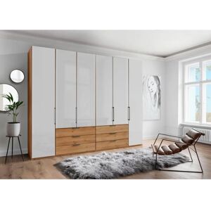 WIEMANN Monaco Kleiderschrank - 6-türig, Braun, Weißglas WIEMANN Monaco Kleiderschrank - 6-türig, Braun, Weißglas