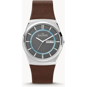 Skagen Melbye Hopea - Miesten ruskea nahkaranneke - 40mm kvarts Skagen Melbye Hopea - Miesten ruskea nahkaranneke - 40mm kvarts