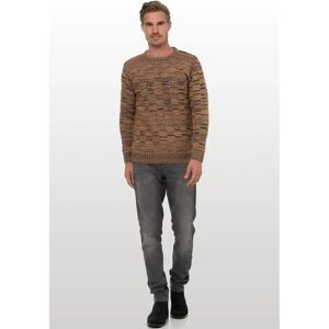 Rusty Neal XXXL Bruine Casual Gebreide Pullover - Trui Rusty Neal XXXL Bruine Casual Gebreide Pullover - Trui