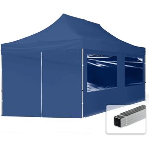Gazebo pliante TOOLPORT 3x6 m - Bleu - Aluminium, Panneaux latéraux avec fenêtres - 18m² - Publicité Gazebo pliante TOOLPORT 3x6 m - Bleu - Aluminium, Panneaux latéraux avec fenêtres - 18m² - Publicité