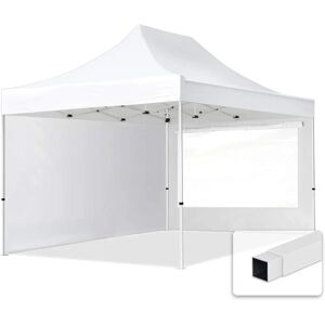 Toolport 3x4.5m Pop Up Gazebo - White - Steel, Sidewalls, Windows Toolport 3x4.5m Pop Up Gazebo - White - Steel, Sidewalls, Windows