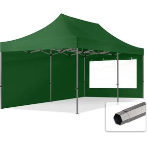 Toolport 3x6m PES 750 Pop Up Gazebo PREMIUM Tervezett Acél 40 mm - Sötétzöld Toolport 3x6m PES 750 Pop Up Gazebo PREMIUM Tervezett Acél 40 mm - Sötétzöld
