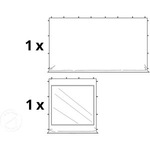 TOOLPORT 3x6m PES 800 Pop Up Gazebo PROFESSIONAL Aluminium 40 mm - incl. Sidewalls with Panorama Windows TOOLPORT 3x6m PES 800 Pop Up Gazebo PROFESSIONAL Aluminium 40 mm - incl. Sidewalls with Panorama Windows