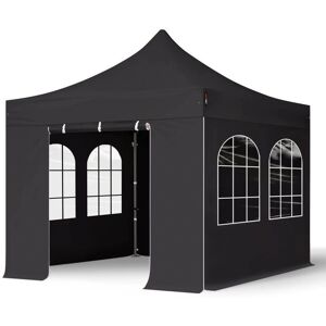 TOOLPORT 3x3 m PVC 800 Větroléz s Vrstvami z Oceli 40 mm - Odolný proti Požáru - Černý TOOLPORT 3x3 m PVC 800 Větroléz s Vrstvami z Oceli 40 mm - Odolný proti Požáru - Černý