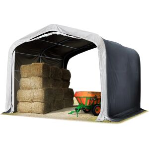 Abri de terrain gris 4x4m PVC TOOLPORT - Abri de terrain - Publicité Abri de terrain gris 4x4m PVC TOOLPORT - Abri de terrain - Publicité