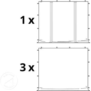 Toolport 4x4m PVC 800 Pop Up Pavillon PREMIUM Stål 40 mm - brandhæmmende - hvid Toolport 4x4m PVC 800 Pop Up Pavillon PREMIUM Stål 40 mm - brandhæmmende - hvid
