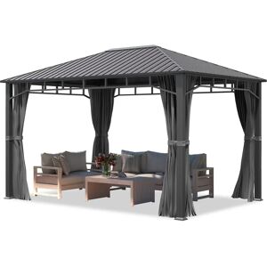 TOOLPORT Garden Gazebo 3x4m Loft grey Waterproof - Garden Gazebo TOOLPORT Garden Gazebo 3x4m Loft grey Waterproof - Garden Gazebo