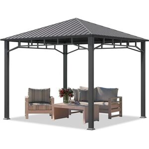 Toolport Garden Gazebo 3x3m Grey Waterproof - Garden Gazebo Toolport Garden Gazebo 3x3m Grey Waterproof - Garden Gazebo