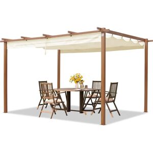 Carpasol Primeyard Pergola 3x4m - Teräsrunko, Säädettävä markiisi - Puutarha suojapaikka Carpasol Primeyard Pergola 3x4m - Teräsrunko, Säädettävä markiisi - Puutarha suojapaikka