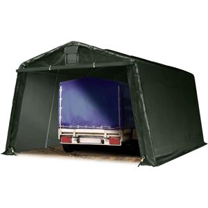 Tente garage TOOLPORT 3,3x4,7m - bâche PE vert foncé - Publicité Tente garage TOOLPORT 3,3x4,7m - bâche PE vert foncé - Publicité