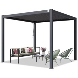 PRIMEYARD 3x3m Pergola with Adjustable Steel Louver Roof - Pergola PRIMEYARD 3x3m Pergola with Adjustable Steel Louver Roof - Pergola