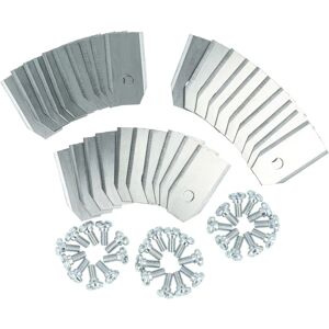 vhbw 30x Replacement Blade for Worx Lawn Mower - Silver, Steel vhbw 30x Replacement Blade for Worx Lawn Mower - Silver, Steel