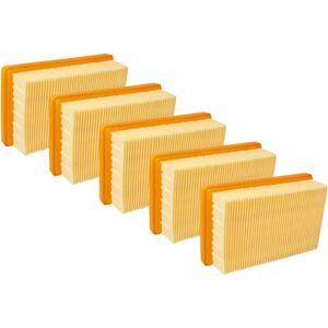 vhbw - the clever way - VHBW 5x flat pleated filter - compatible with Kärcher WD6, WD 5 V-25/5/22, WD6 P, WD 5 S V-25/5/22, WD6 P Premium Vacuum Cleaner - Filter Element vhbw - the clever way - VHBW 5x flat pleated filter - compatible with Kärcher WD6, WD 5 V-25/5/22, WD6 P, WD 5 S V-25/5/22, WD6 P Premium Vacuum Cleaner - Filter Element