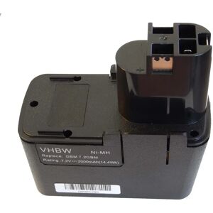 Batterie vhbw pour Bosch GSR 7.2VES-2, GUS 7.2 - Type: NiMH, 2000mAh Batterie vhbw pour Bosch GSR 7.2VES-2, GUS 7.2 - Type: NiMH, 2000mAh