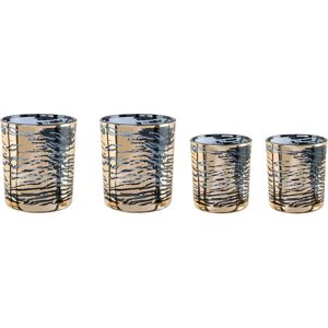 CREATIV HOME - LEOPARD GLASS LANTERNS - Goldfarben CREATIV HOME - LEOPARD GLASS LANTERNS - Goldfarben