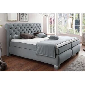 HAPO Boxspringbett - 7-Zonen-Tonnentaschen-Federkernmatratze - Samtstoff HAPO Boxspringbett - 7-Zonen-Tonnentaschen-Federkernmatratze - Samtstoff
