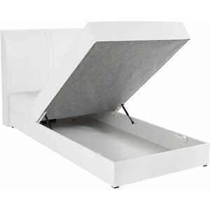 HAPO Boxspringbett - 100x200cm, Weiß, Bonell-Federung, Stauraum HAPO Boxspringbett - 100x200cm, Weiß, Bonell-Federung, Stauraum