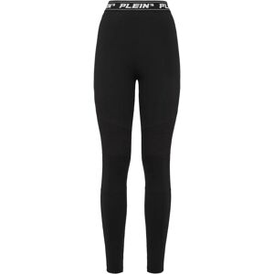 Philipp Plein Zwarte hoge taille stretch katoen legging - Legging Philipp Plein Zwarte hoge taille stretch katoen legging - Legging