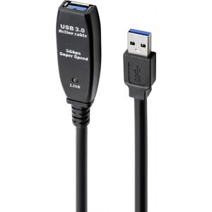 Renkforce RF-4598346 USB 3.2 Gen 1 10m Black USB Cable Renkforce RF-4598346 USB 3.2 Gen 1 10m Black USB Cable