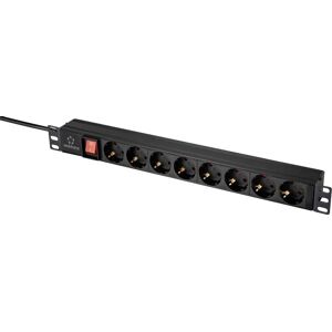 Renkforce RF-4604248 19-inch netwerkrack-stroomverdeler - 1U Zwart Renkforce RF-4604248 19-inch netwerkrack-stroomverdeler - 1U Zwart