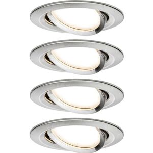 Paulmann LED Einbauleuchte - 4er Set, Gebürstetes Eisen, 1275lm Paulmann LED Einbauleuchte - 4er Set, Gebürstetes Eisen, 1275lm