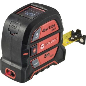 Toolcraft Laser Distance Meter 2-in-1 Max. 40m with Tape Measure Toolcraft Laser Distance Meter 2-in-1 Max. 40m with Tape Measure
