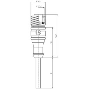 Lutronic M12 Sensor/Actuator-Steckverbinder - 10m, 4-polig Lutronic M12 Sensor/Actuator-Steckverbinder - 10m, 4-polig