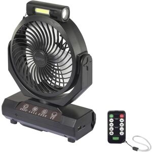 Sygonix Schwarzer kabelloser Ventilator - 4,6 W, Ø 205 mm - Ventilator mit Licht & Powerbank Sygonix Schwarzer kabelloser Ventilator - 4,6 W, Ø 205 mm - Ventilator mit Licht & Powerbank