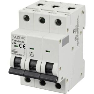 Sygonix SY-6441084 3-pole 16A Circuit Breaker - Electrical Safety Sygonix SY-6441084 3-pole 16A Circuit Breaker - Electrical Safety