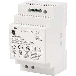 TRU DPH-24060 Netzteil-Schiene - DIN-Schiene, 24 V/DC, 2.5 A, 60 W TRU DPH-24060 Netzteil-Schiene - DIN-Schiene, 24 V/DC, 2.5 A, 60 W