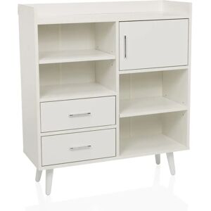 hjh LIVING MYRDAL - Vit Retro-Industrialiskt Sideboard hjh LIVING MYRDAL - Vit Retro-Industrialiskt Sideboard