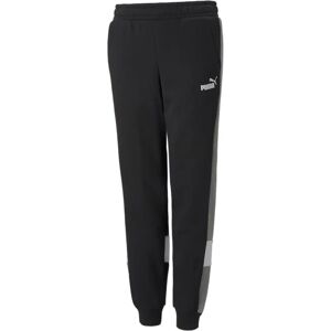 Puma Essentials+ Colorblock Black Sweatpants - Sweatpants Puma Essentials+ Colorblock Black Sweatpants - Sweatpants