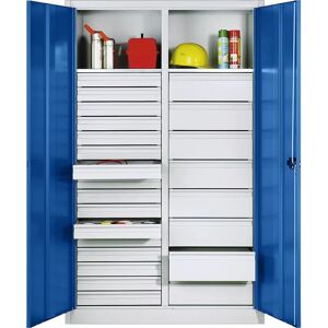 C+P Stahlmaterialschrank - Blau Genciana - 24 Schubladen C+P Stahlmaterialschrank - Blau Genciana - 24 Schubladen